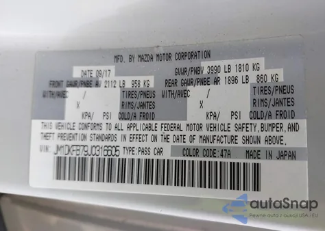 2018 Mazda Cx-3 Sport from USA, damaged, VIN JM1DKFB79J0316605